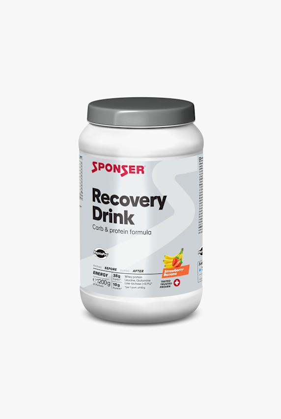 Sponser Recovery Drink Strawberry Banana 1200 g Getränkepulver Weiss 50382 1