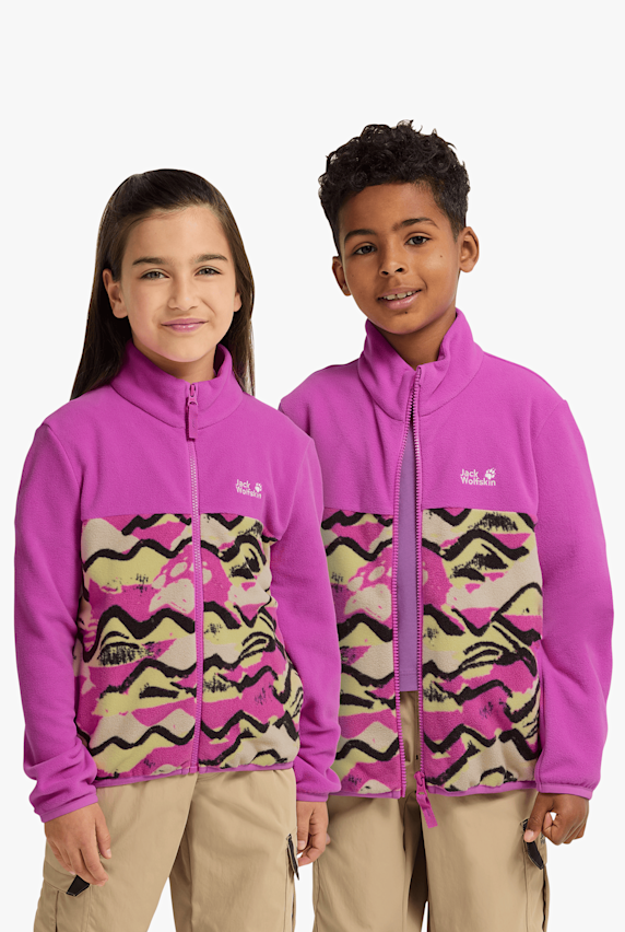 Jack Wolfskin Paw Era 100 Print midlayer enfants Rose 50150 1