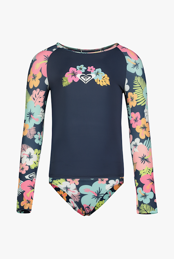 Roxy Morning Flower 50+ shirt en lycra + slip de bain jeune enfant Bleu 50225 1