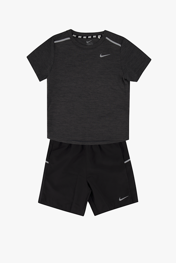 Nike Dri-FIT Miler t-shirt + short enfants Noir 50301 1