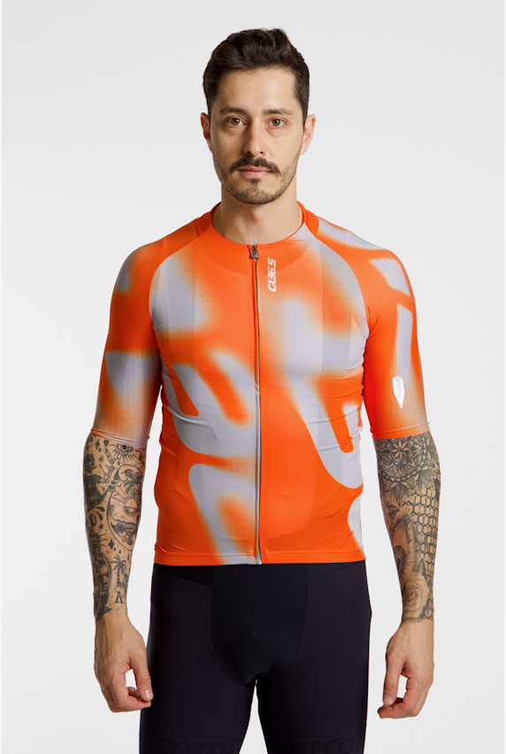 Q36.5 Gregarius Pro Big Logo maillot de bike hommes Orange 50633 1
