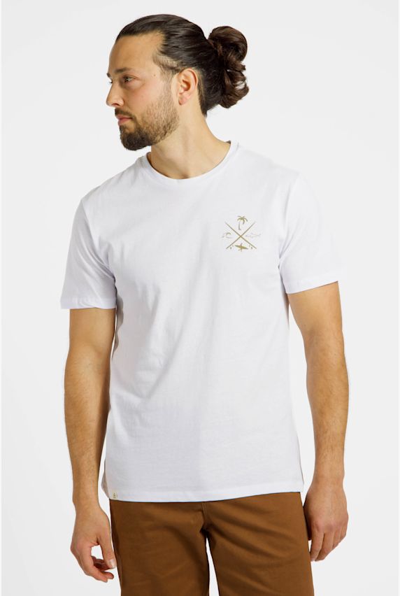 BEACH MOUNTAIN Herren T-Shirt Weiss 50649 1