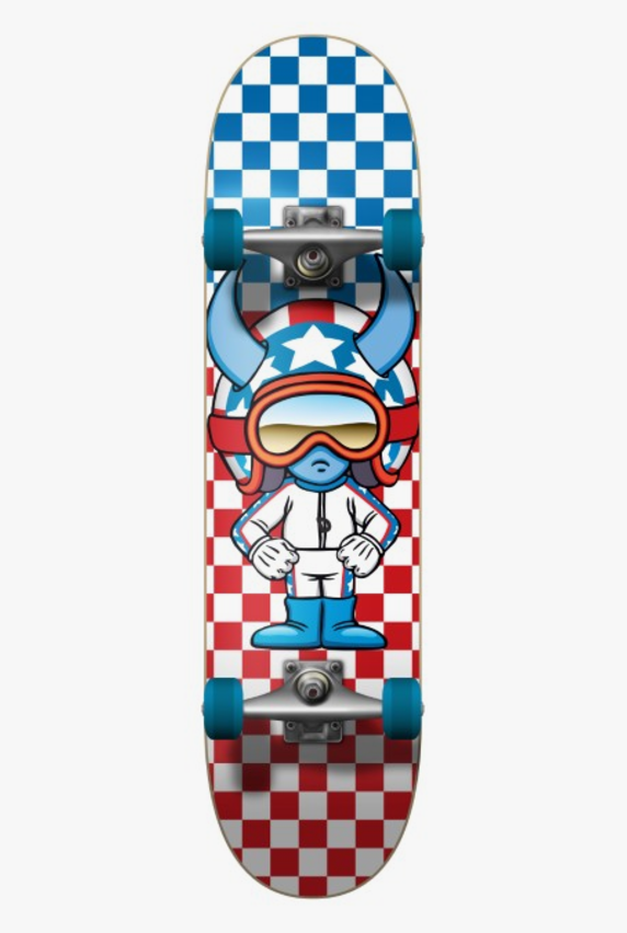 Speed Demons Checkered Stars skateboard Bleu 51042 1