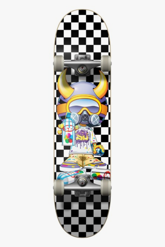 Speed Demons Checkered Tagger Skateboard Schwarz 52462 1