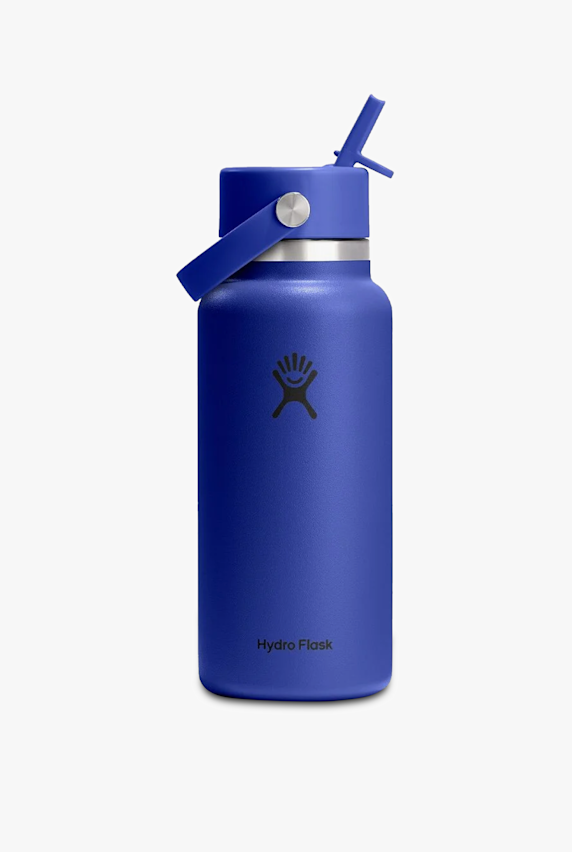 Hydro Flask Wide Mouth with Flex Straw Cap 946 ml Trinkflasche Blau 51107 1