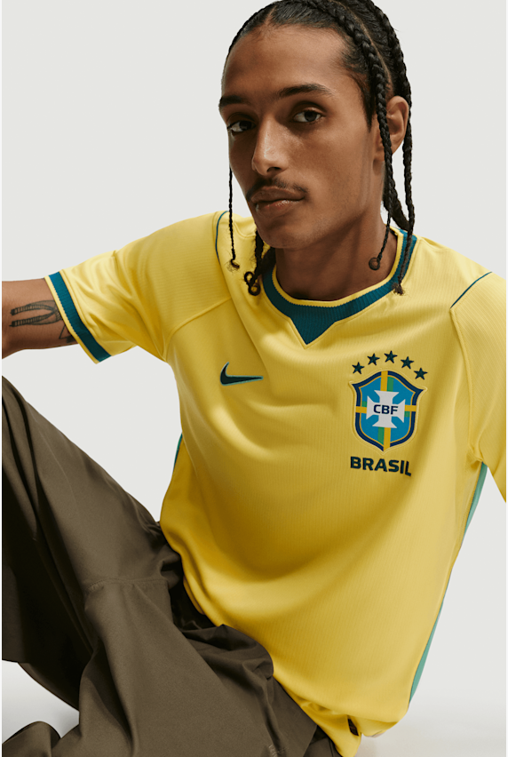 Nike Brésil Home Replica maillot de football hommes CDM 2026 Jaune 51182 1