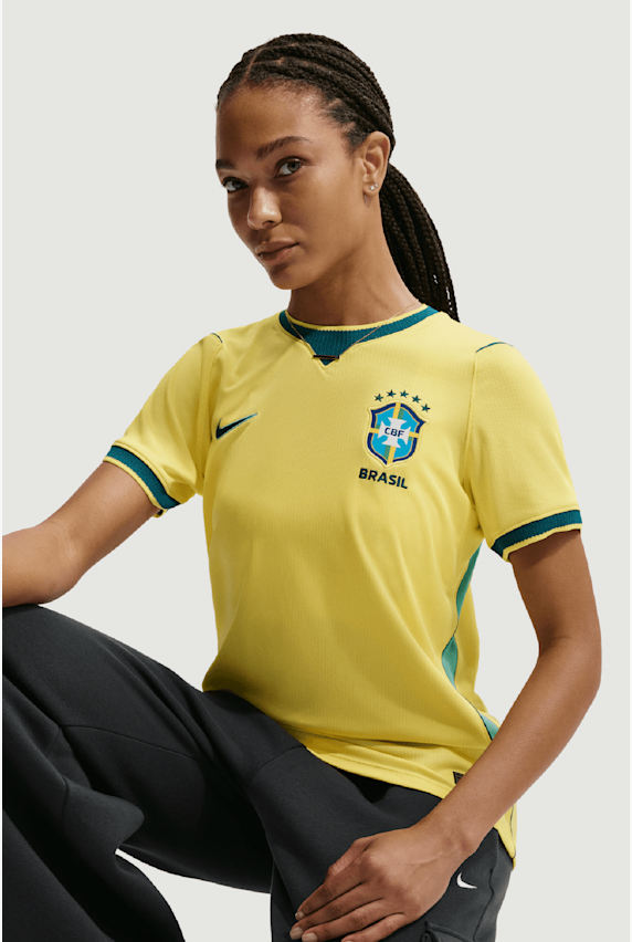 Nike Brasile Home Replica maglia da calcio donna Mondiali 2026 Giallo 51184 1