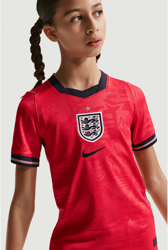Nike England Away Replica Kinder Fussballtrikot WM 2026 Rot 51201 1