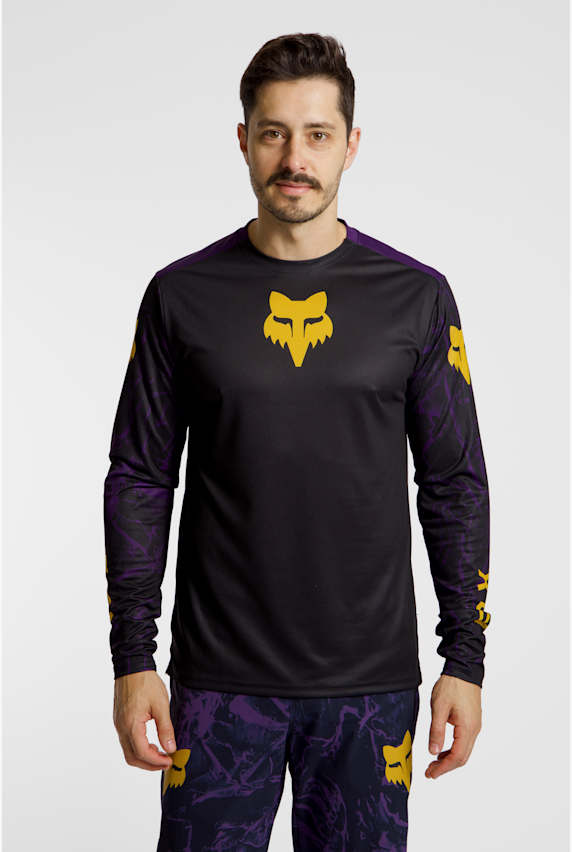 FOX Ranger Image Print LS maillot de bike hommes Noir 51556 1