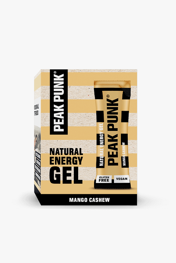Peak Punk Natural Mango Cashew 12 x 25 g Energy Gel Orange 51603 1