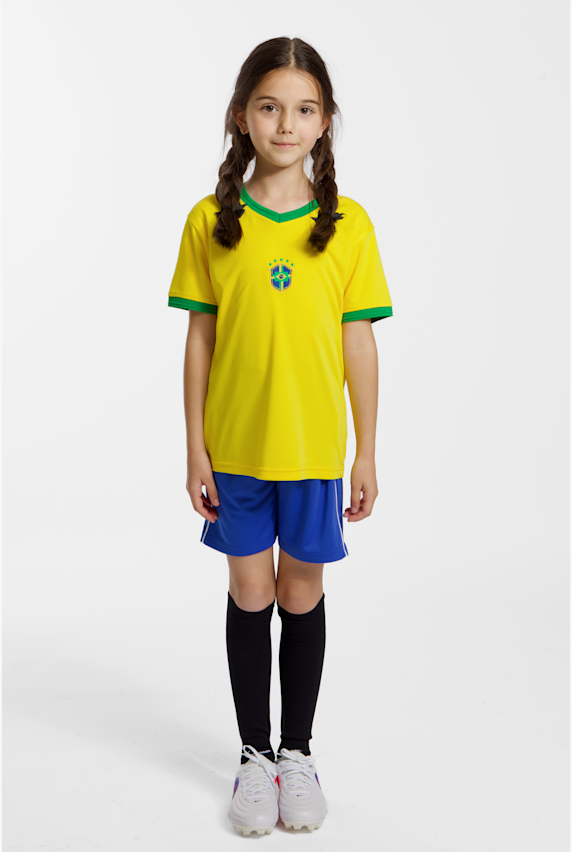 POWERZONE Brésil Fan set de football enfants Jaune 51858 1