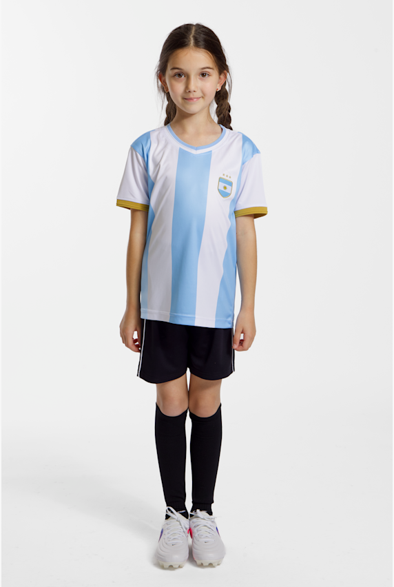 POWERZONE Argentinien Fan Kinder Fussballset Weiss 51855 1