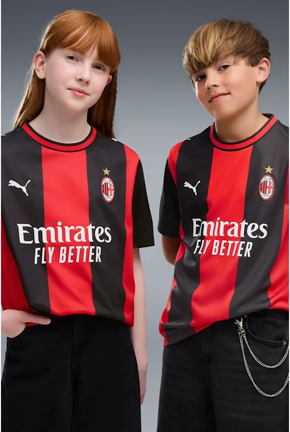PUMA AC Milan Home Replica Kinder Fussballtrikot 26/27 Rot 52919 1