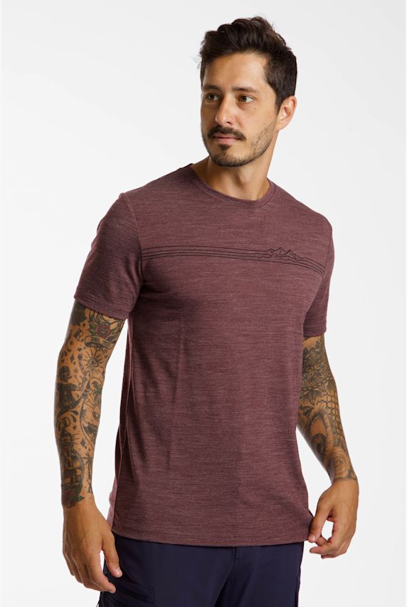 46 NORD Merino t-shirt uomo Rosso 52866 1
