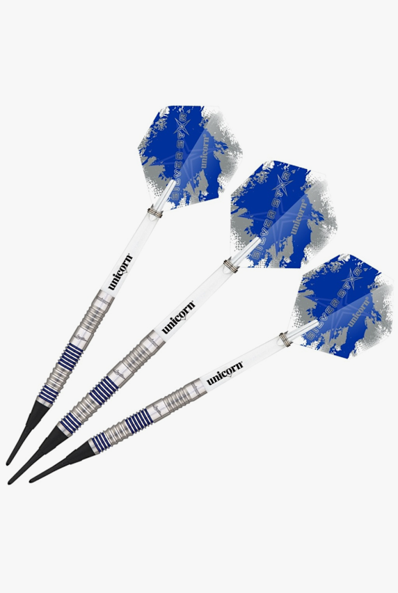 Unicorn 3-Pack Silver Star 20 g Dartpfeil Blau 52934 1