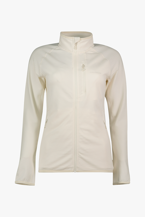 Salomon Essential Lightwarm Full-Zip Damen Midlayer Blanc 52944 1