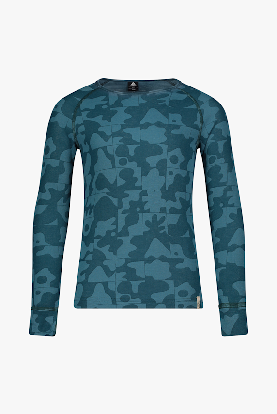 Odlo Active Warm Graphic maniche lunghe termica bambini Petrolio 68447 1