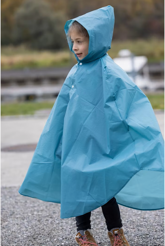 RUKKA Eva poncho de pluie enfants Turquoise 56008 1