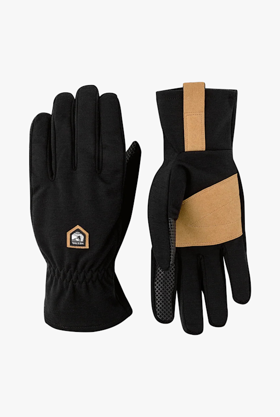 Hestra Windwool Merino Liner 5 Finger guanto multifunzione uomo Nero 54754 1
