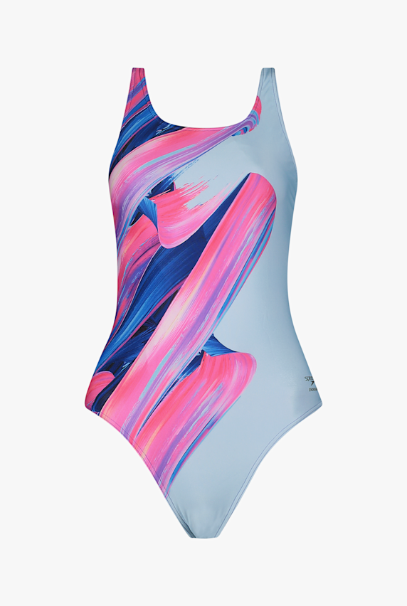speedo Placement Printed Powerback Damen Badeanzug Undefined Color 65161 1