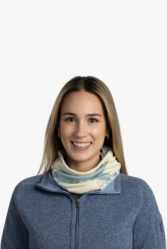 Buff Merino Heavyweight Digital Prints neckwarmer Bleu 55321 1
