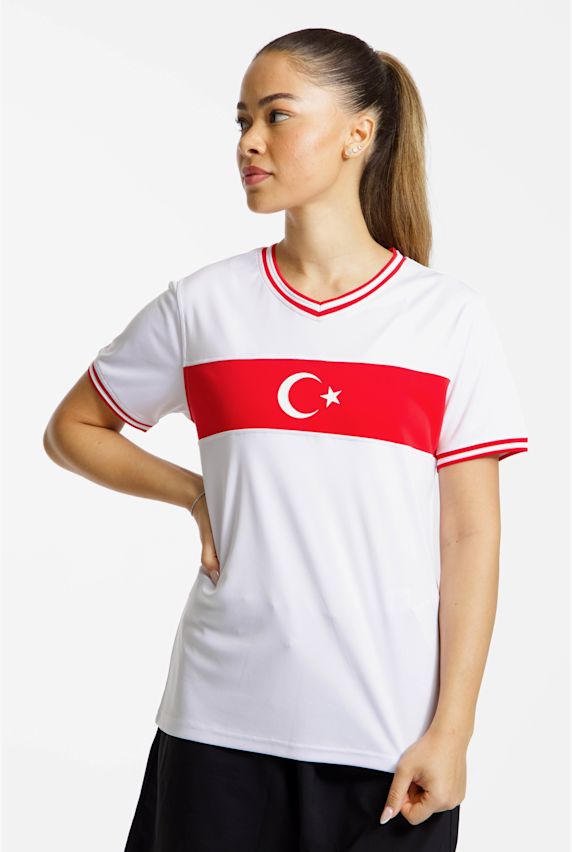 POWERZONE Türkei Fan Damen T-Shirt Weiss 56584 1