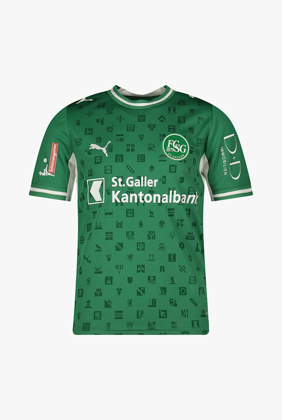 PUMA FC St.Gallen Home Replica Kinder Fussballtrikot 26/27 Grün 76789 1