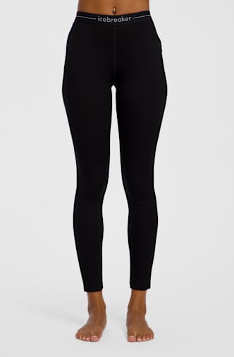 icebreaker Merino 200 Oasis Damen Thermohose Schwarz