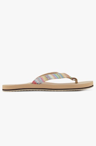 BEACH MOUNTAIN Raffia tongs femmes Marron