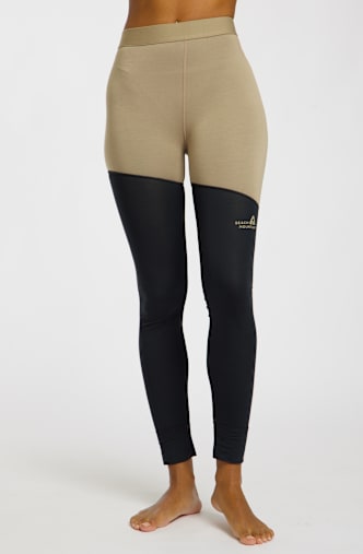 BEACH MOUNTAIN leggings termici donna Nero