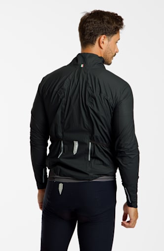 Q36.5 Rain Shell Herren Rennradjacke Schwarz