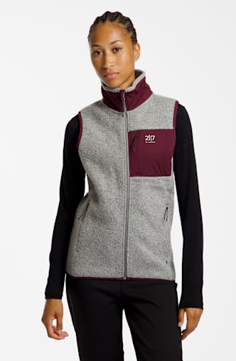 2117 OF SWEDEN Skord Wool Pile Damen Gilet Grau
