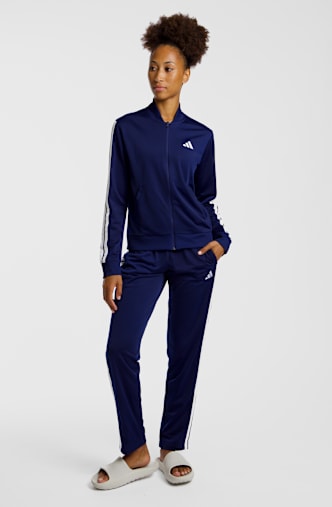 adidas Essentials 3S Damen Trainingsanzug Blau