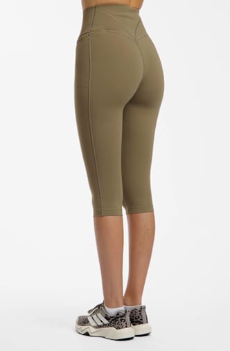 adidas Optime Workout Contour Damen 3/4 Tight Beige