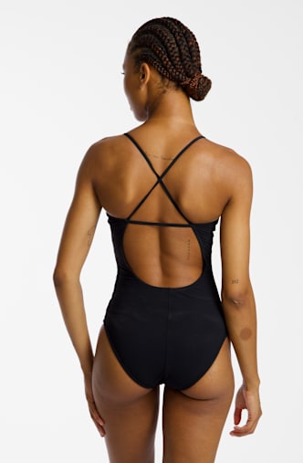 POWERZONE Damen Badeanzug Schwarz