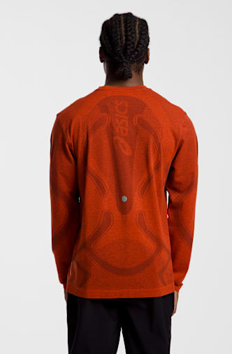 ASICS Road Seamless longsleeve hommes Rouge