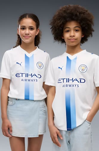 PUMA Manchester City 3rd Replica Kinder Fussballtrikot 26/27 Weiss
