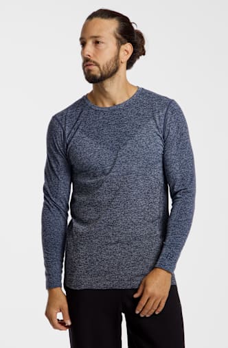 POWERZONE Seamless Herren Longsleeve Blau