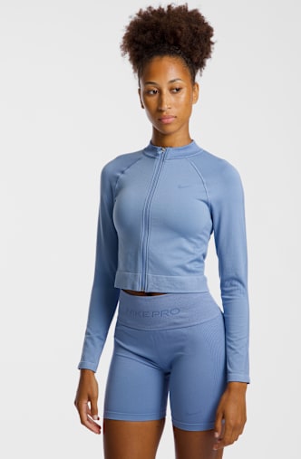 Nike Pro Seamless Dri-FIT giacca della tuta donna Azzurro