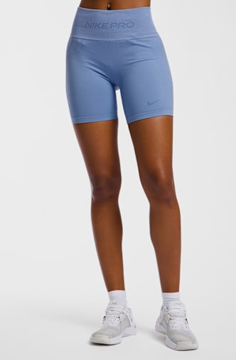 Nike Pro Seamless 5" short donna Blu