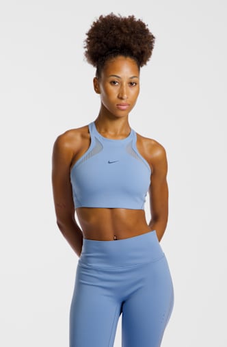 Nike Universa Damen Sport-BH Blau