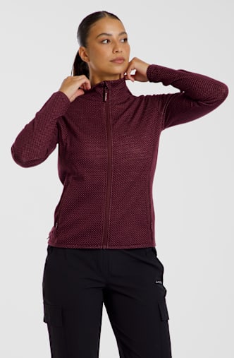 46 NORD Merino Damen Midlayer Bordeaux