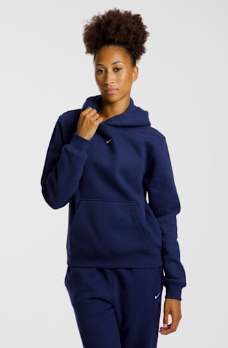 Nike Studio Fleece Medium Weight hoodie femmes Bleu