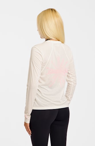 Salomon SHAKEout Core Graphic Damen Longsleeve Pink
