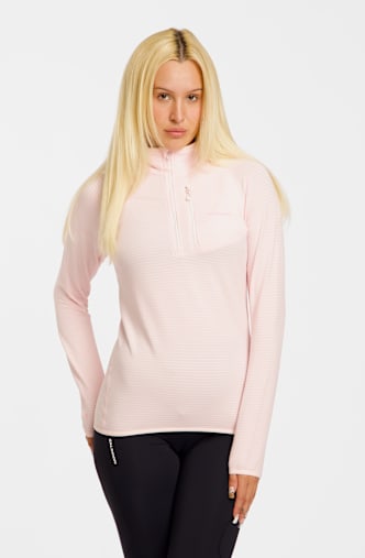 Salomon Essential Lightwarm Half-Zip midlayer femmes Rose