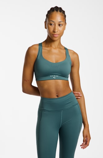 PUMA x Hyrox Pwrmode Damen Sport-BH Grün