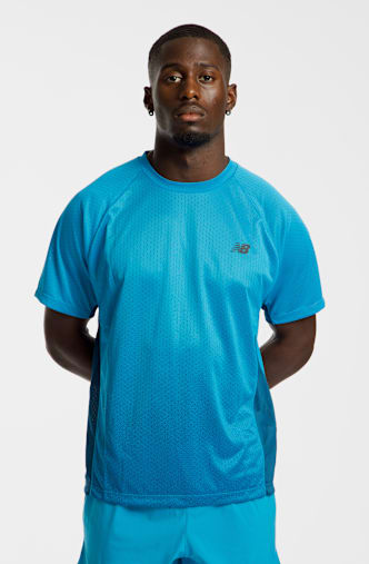 New Balance Viz-Tech Run t-shirt uomo Turchese