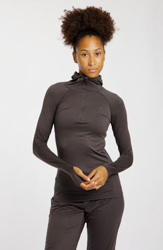 POWERZONE Seamless Damen Hoodie Braun