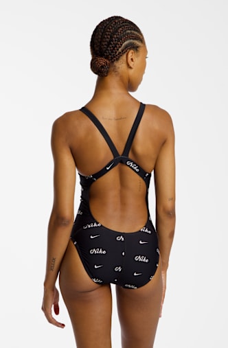 Nike Hydrastrong Multi Print costume da bagno donna Nero