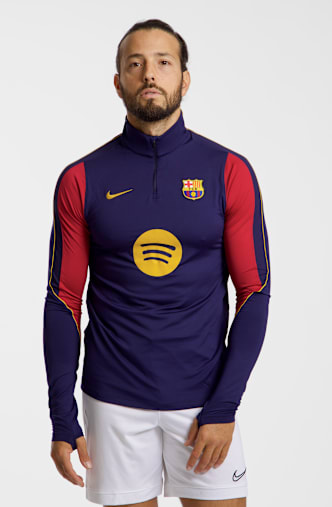 Nike FC Barcelona Dri-FIT Strike longsleeve uomo Blu